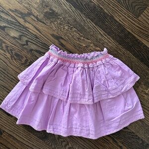 EVERBLOOM Girls Embroidered Lined Cotton Skirt 7